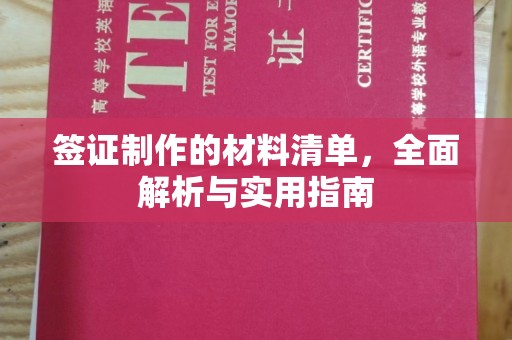 丹棱签证制作的材料清单，全面解析与实用指南